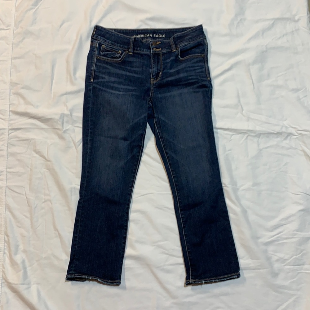 American Eagle Artist Crop (dark rinse)